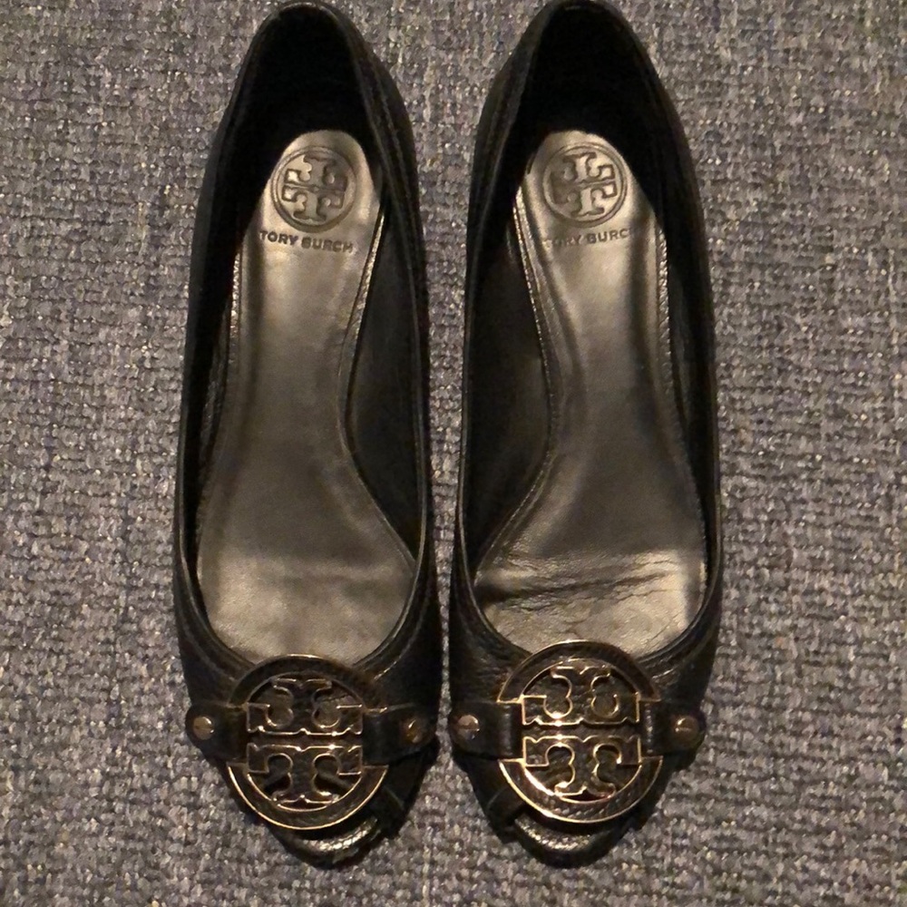 Tory Burch open toe wedge heels